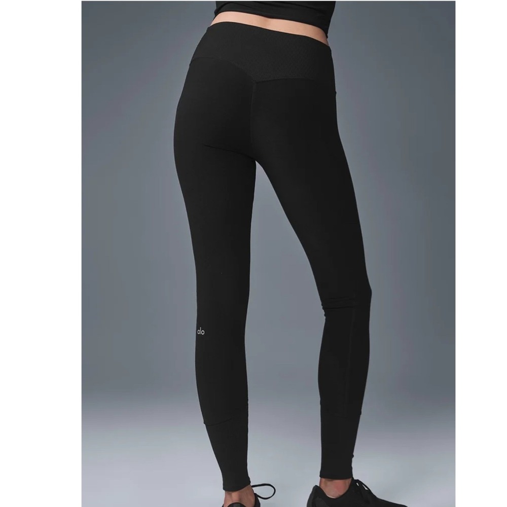 Alo Yoga Black High-Waist Alosoft Lounge Leggings Size Medium W5791R